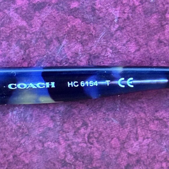 COACH Blue Tortoise Eyeglass Frames w/ Case | HC6154 5613 - Picture 7 of 10